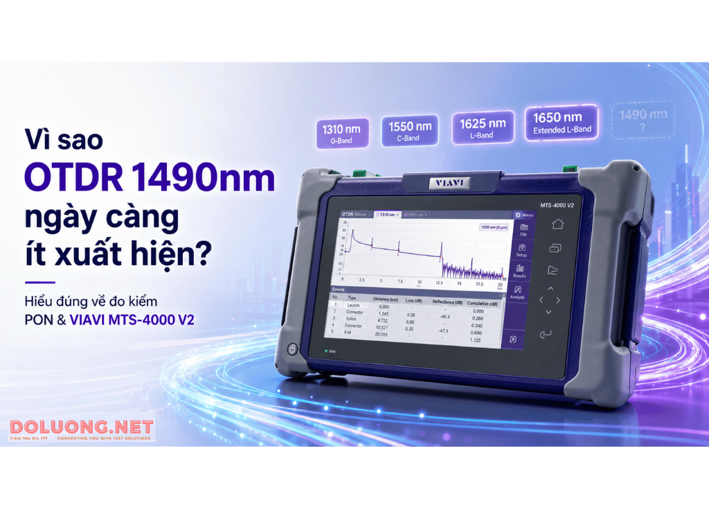 Vì sao OTDR 1490nm ngày càng ít xuất hiện? Hiểu đúng về đo kiểm PON và nền tảng VIAVI MTS-4000 V2